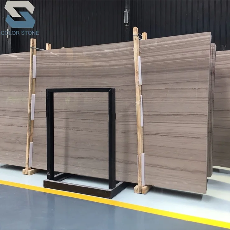 Cheapest Wooden Marble Slab Gray Wood Athens Grey For stairs and risers