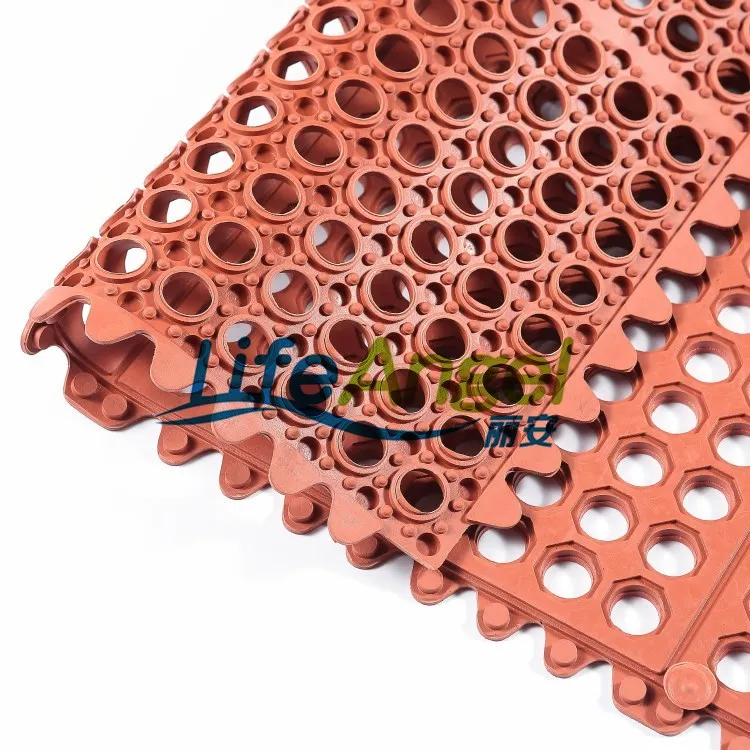 Bathroom Antislip Interlocking Rubber Floor Mat /nonskid Rubber Mat