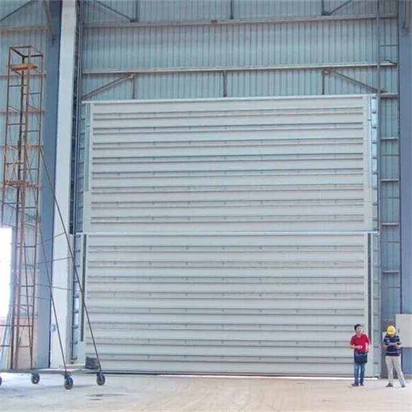 Wide Industrial French Sectional Door With Finger Protection