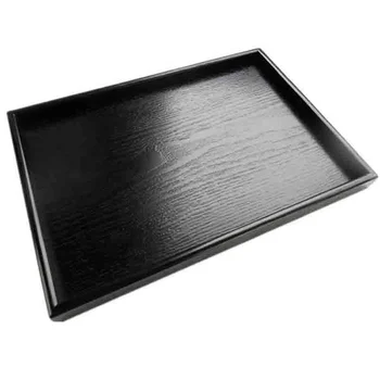 black wood serving tray