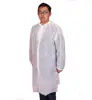 Knitted Collar and Cuffs Cleaning Disposable Lab Coats Full-length Lab Gown