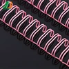 Great 3/8 3:1 Pitch 20 Loops Orange And Purple Color Loose Double Binding Loop Binder Book Wire Ring