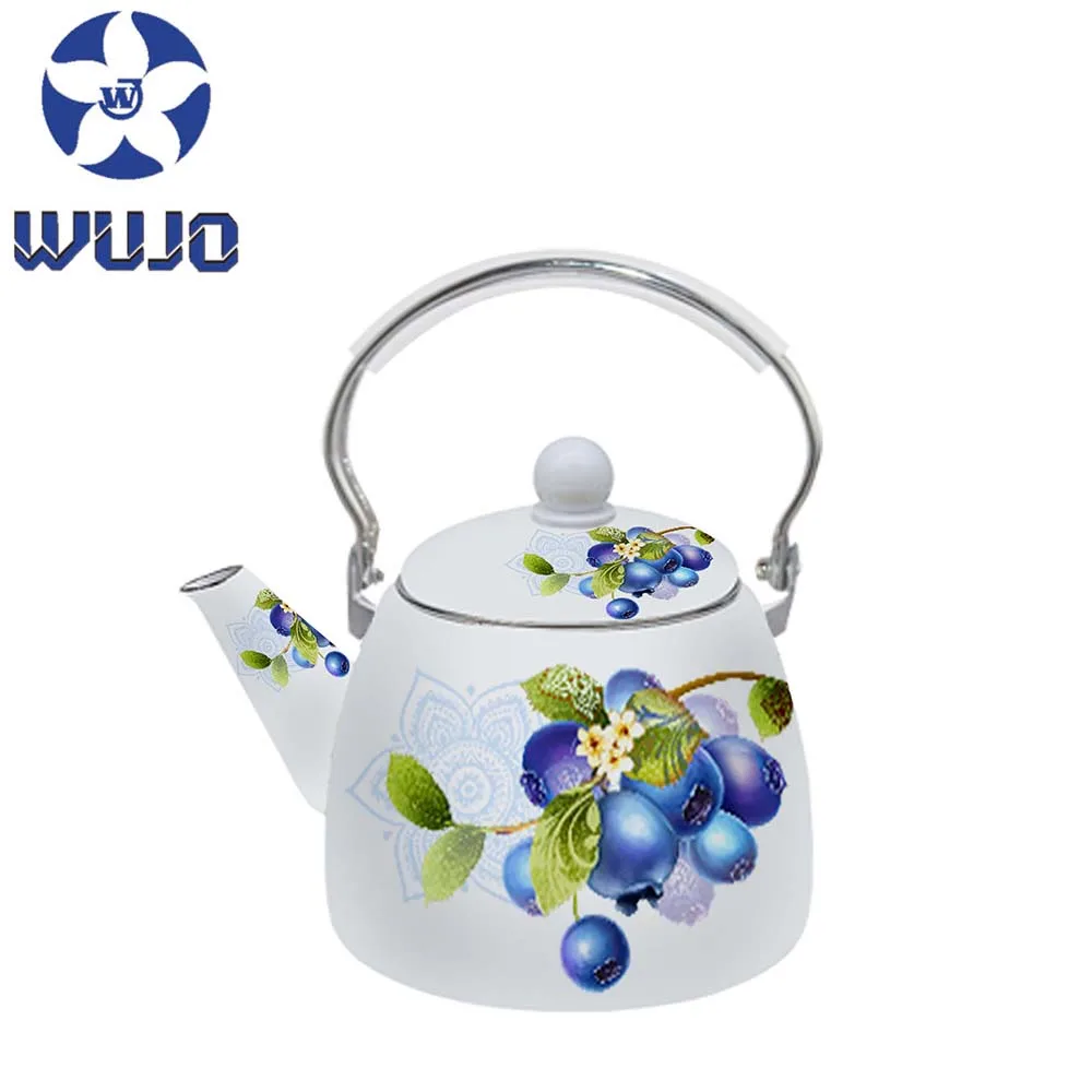 German Hot Selling Enamel Tea Kettle With Gas Portable Flower Tea