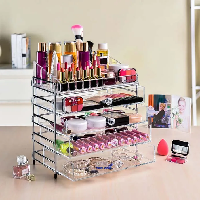 Clear Plastic Perspex Acrylic Makeup Stacked Storage Drawer Buy