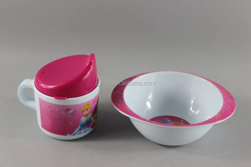 Kids Melamine Division Plate And Milk Cup Set