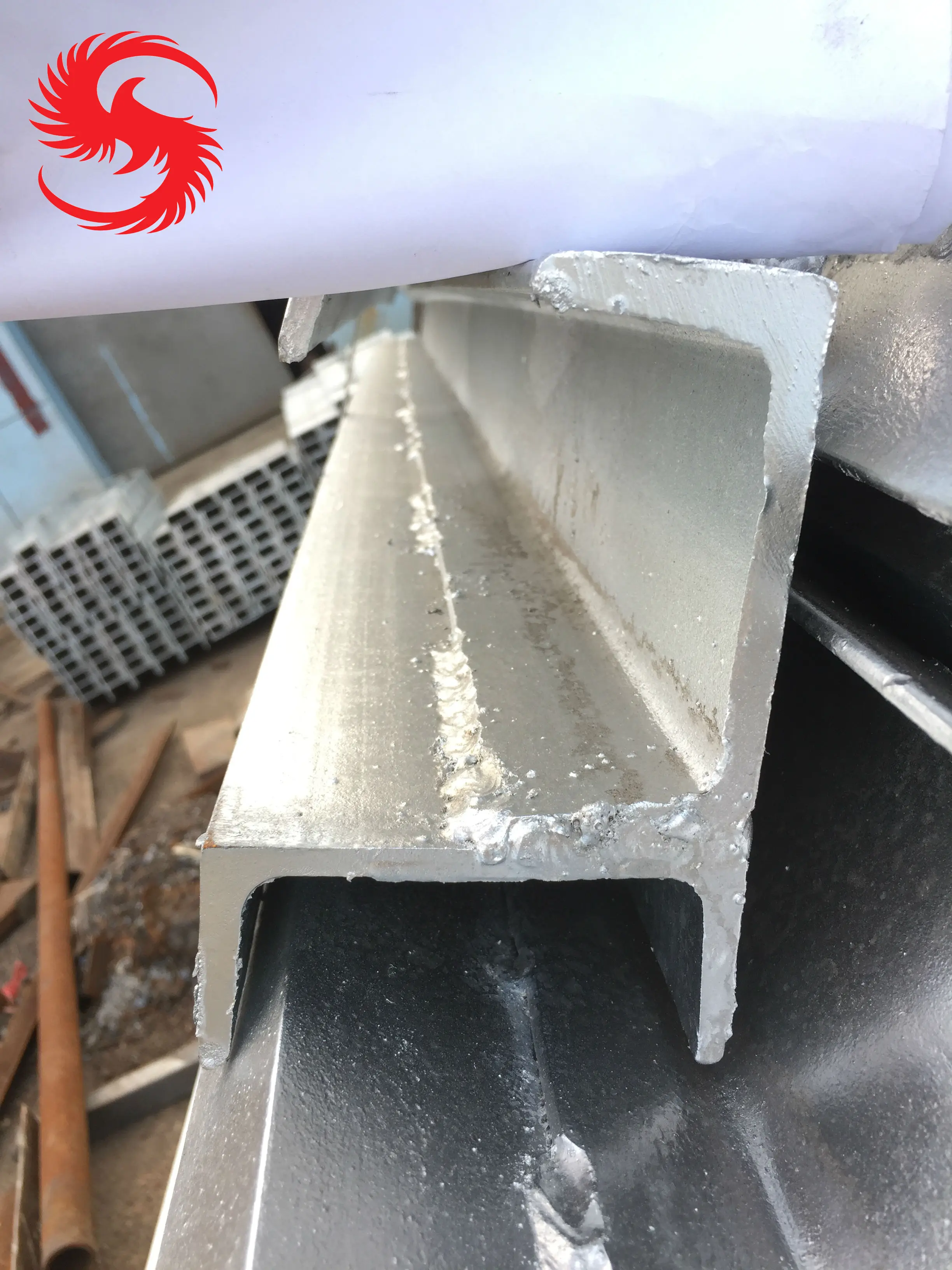 Structural Steel Beam Fabrication Welded Hot Dipped Galvanized Steel