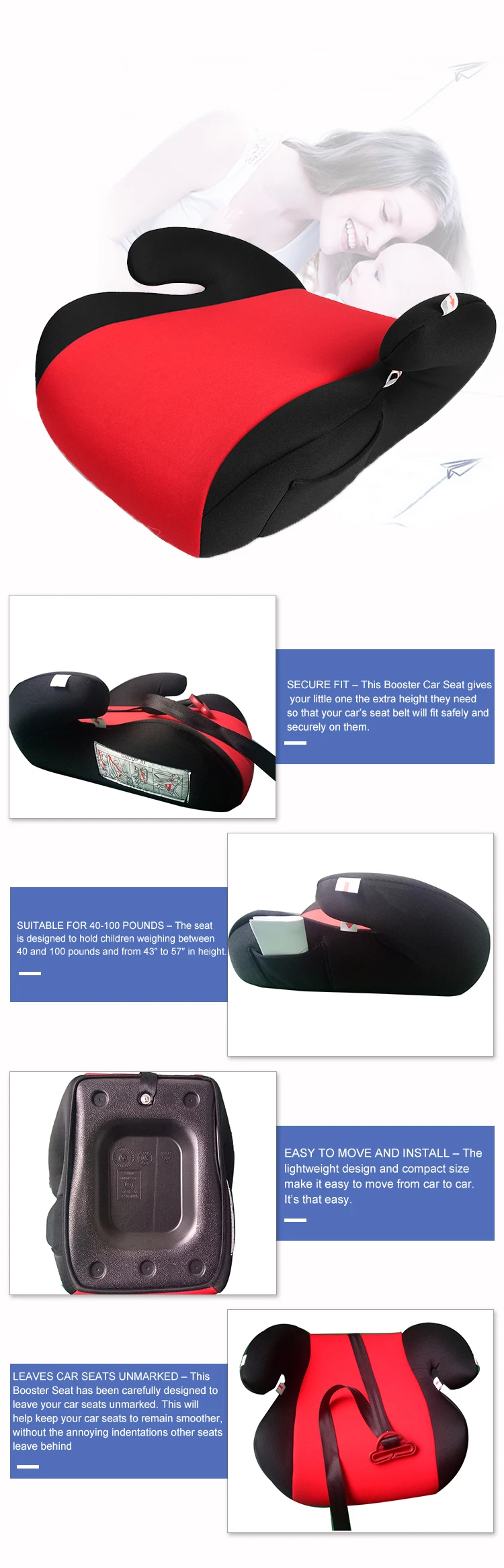Comfortable Baby Car Seat Cushion Booster Car Seat