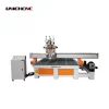 Jinan cheap 2000*3000mm 3d multihead 3 process cnc wood carving machine