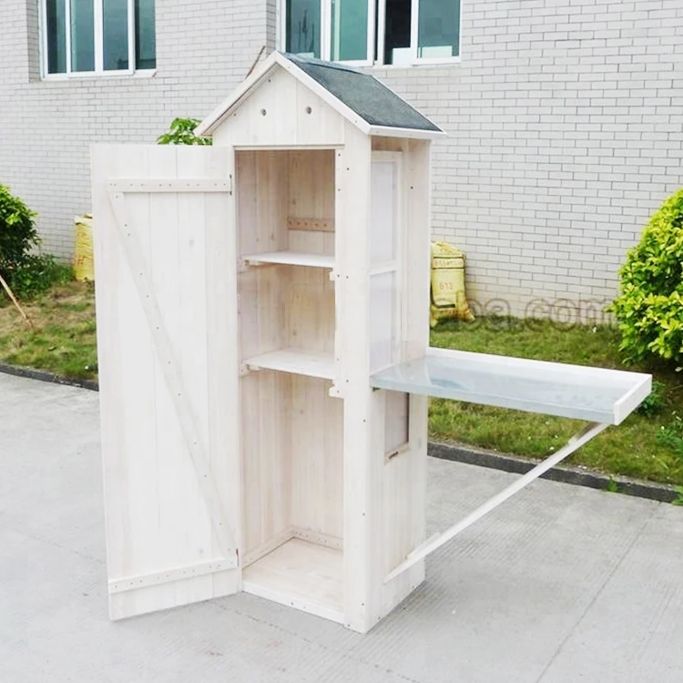 Hot Quality White Waterproof Stylish Wooden Garden Storage 