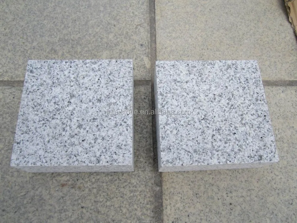 flamed light grey granite