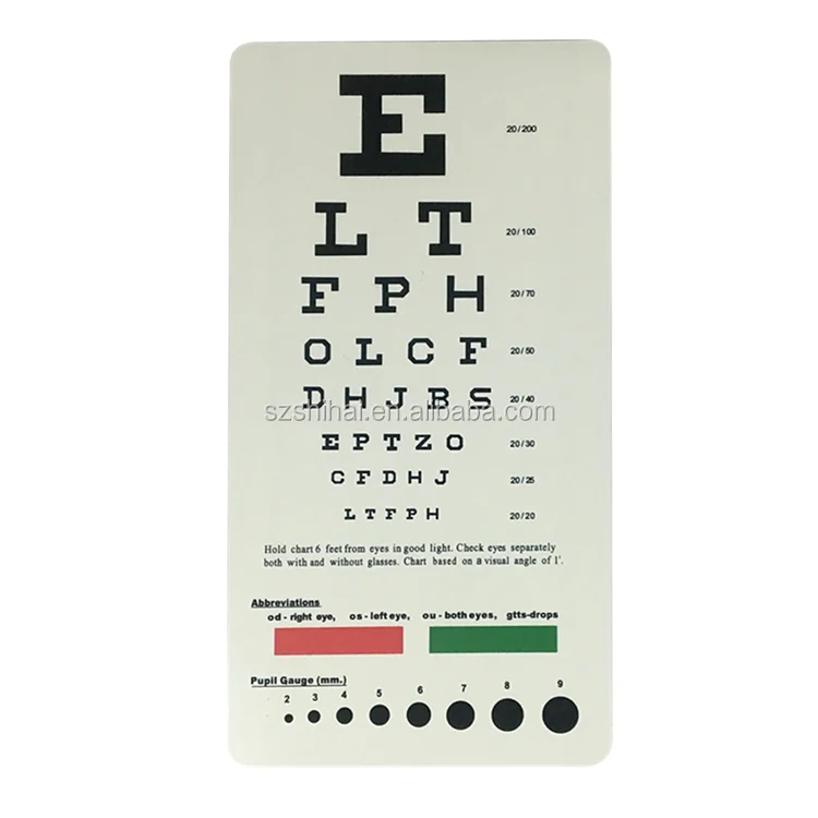 Kindergarten Eye Test Chart - Precision Vision