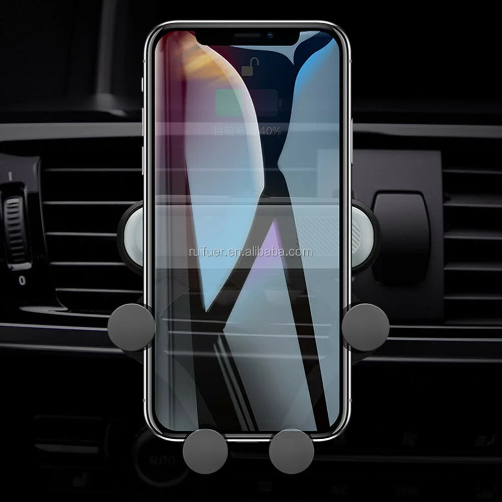 2019 new type 360 degree steering adjustment car air vent holder mini gravity car phone holder Cell Phone Holder .jpg