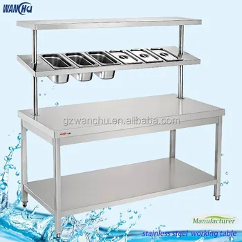 S S Commercial Kitchen Food Prep Table With Spice Over Shelf In