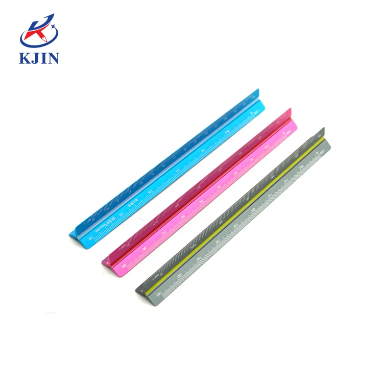 OEM Color and Logo 15cm Engineering Aluminium Triangular Scale Ruler