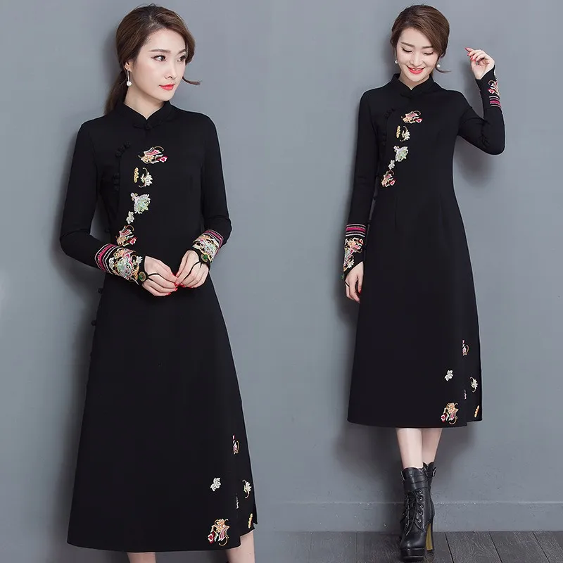traditional chinese dress black