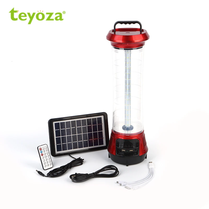 teyoza wholesale Led camping light solar power rechargeable camping lantern