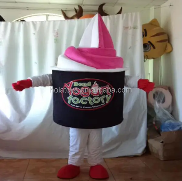 Hola Green Delicious Frozen Yogurt Mascot Costume - Buy Costumes,Frozen