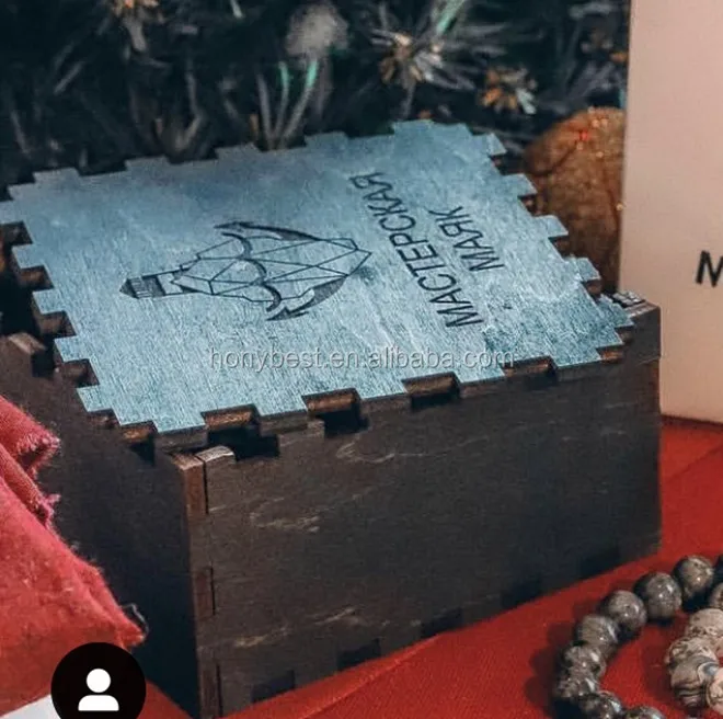 Flat Pack Unfinished Plywood Packaging Box Gift With Lid For Keepsake