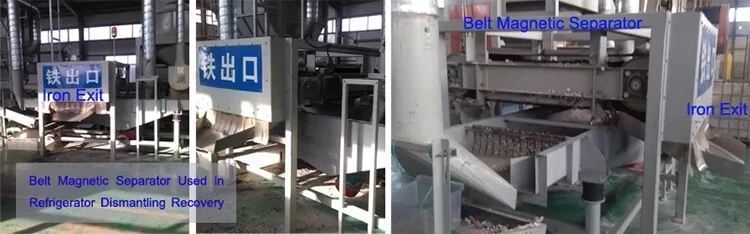Densen Customized Cross belt magnetic separator with suspension permanent magnet for iron removing in ferrous metal recycling