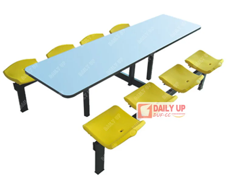 Dining Room Desk and Chair Attached Canteen Tables And Chairs Dinner Sets Made in China