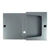 Empty grey plastic file box office stationery document data storage box with lock