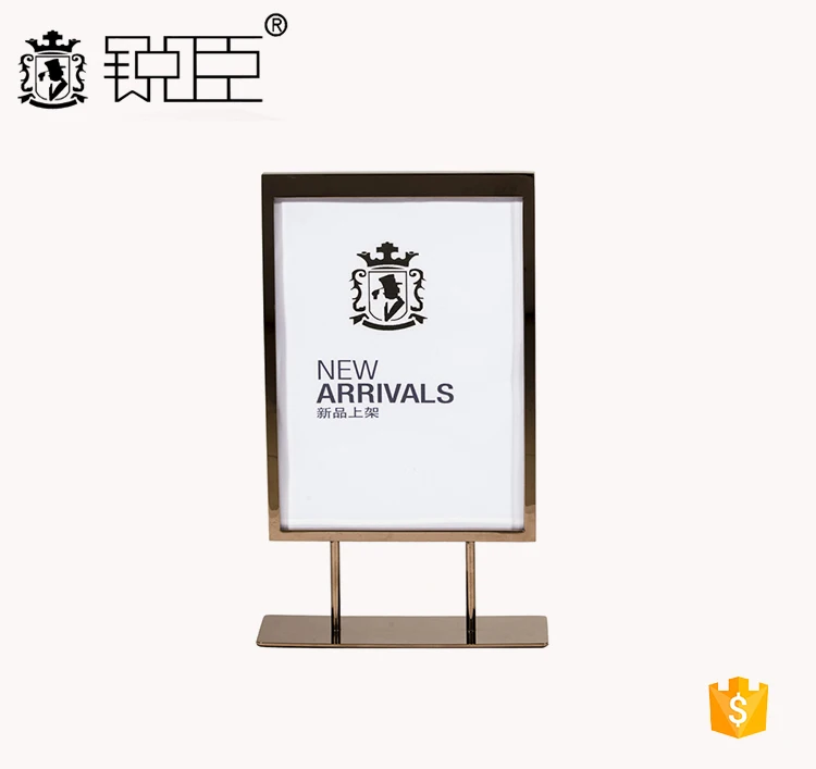 Customized Table Top Stainless Steel Poster Display Stand Buy Poster Display Stand,Poster