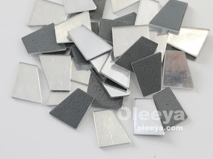 High Shiny Silver Strass Flat Back Hot Fix Acrylic Mirror Stone for Fashion Garment