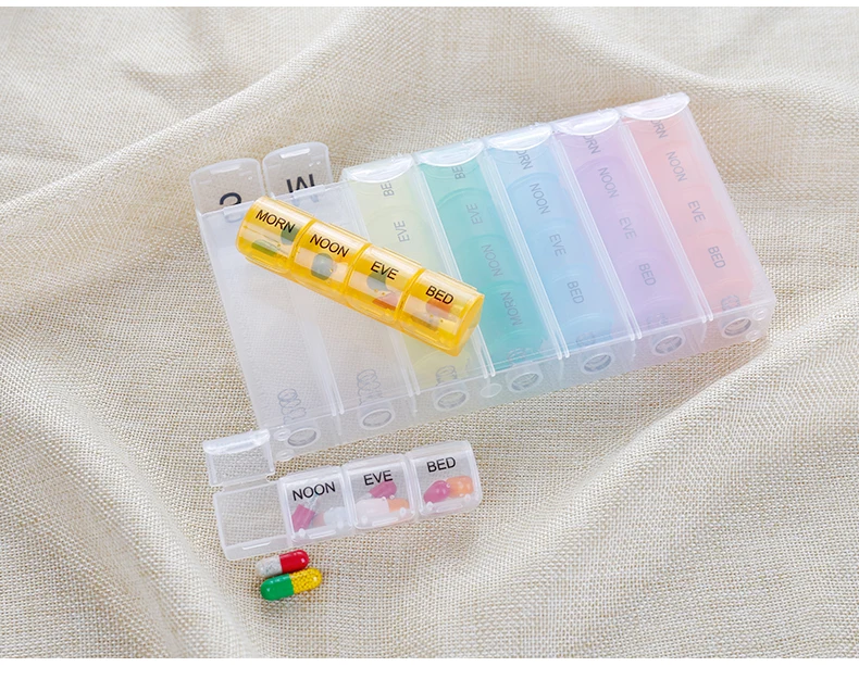 Wsd-028:extra Large Pill Case (morning Noon Evening Bed),7 Day Pill ...