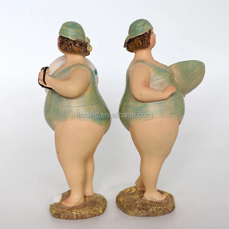 Fat Swimmer Bloke 16 cm Ornament Man Figurine 