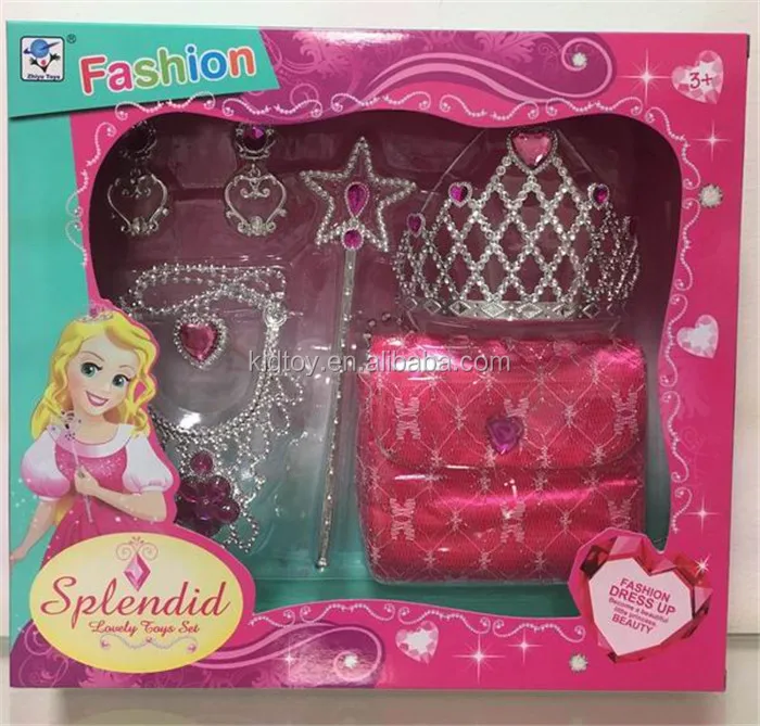 Fashion Design Plastic Princess Jewelry Set Crown Toys Buy Plastic