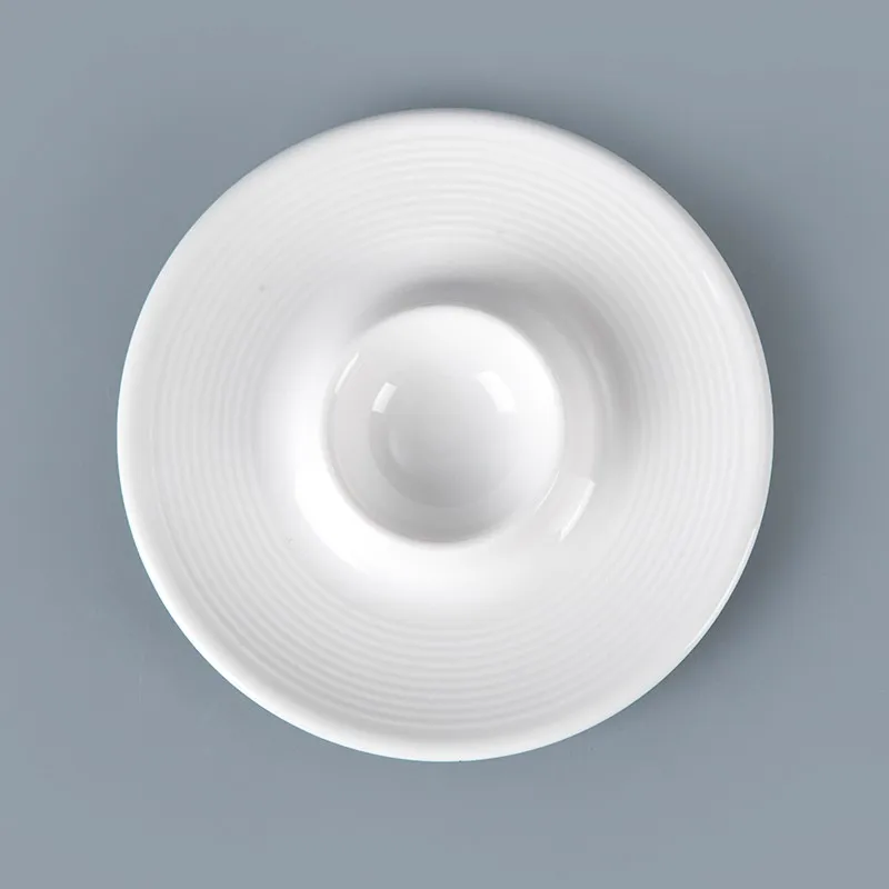 product-dinnerware high quality egg tray porcelain egg holder hotel restaurant egg plate stand-Two E