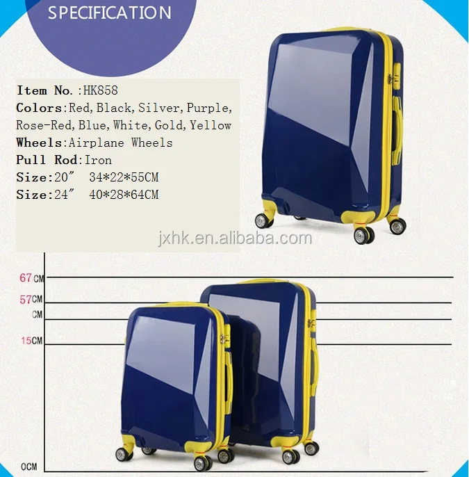 Abs Polycarbonate Pc Hard Shell Spinner Luggage Upright Trolley