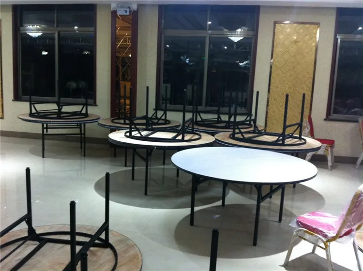 China factory sale good quality cheap 6 feet round folding banquet table