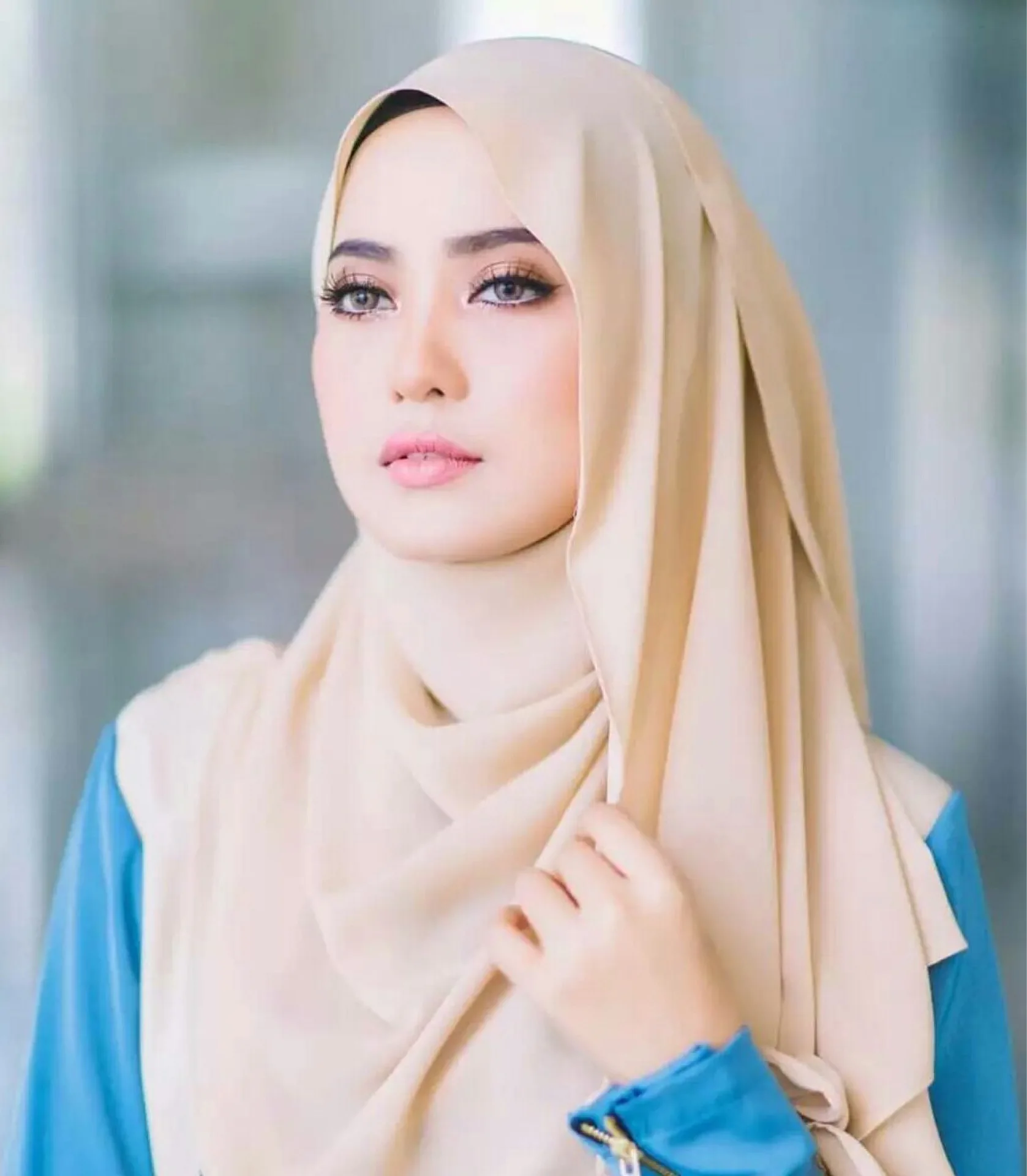 优质纯色女士穆斯林奢华雪纺围巾头巾