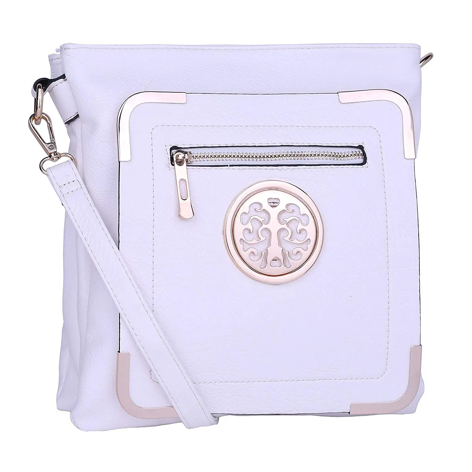 Crossbody Bag ~ Crossbody Purse ~ Multiple Pocket Crossbody Bag ~ Crossbody Purse with Adjustable Shoulder Strap ~ Crossbody Bag for Woman ~ Zip-top Closure Crossbody Purse ~ Madonna Crossbody Bag By MKF Collection