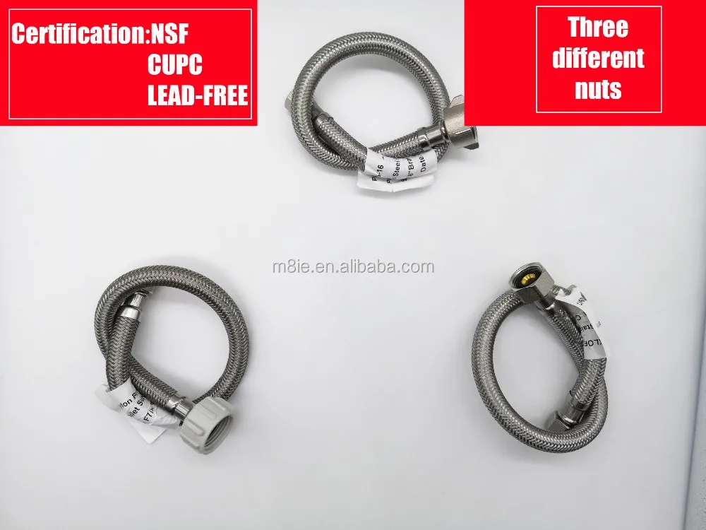 Water Inlet Stainless Steel Metal Flexible Braided Flexible Hose