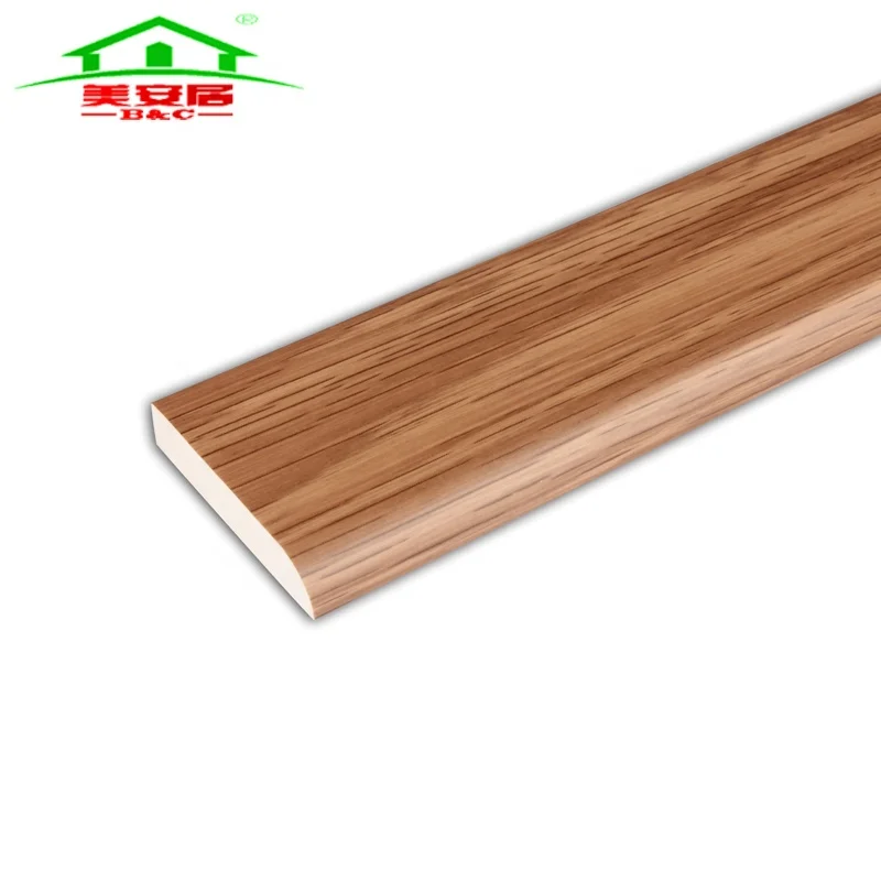 Waterproof Interior Wood Grain Pvc Baseboard Moulding Waterproof Interior Wood Grain Pvc