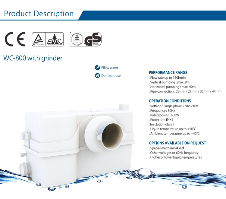 No Pollution Bathroom Waste Kitchen Macerator Pump For Bidet Buy