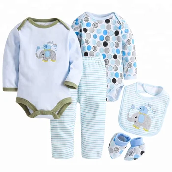 Infant Baby Clothes Sets Baby Romper 100% Cotton Winter 5pcs Newborn ...