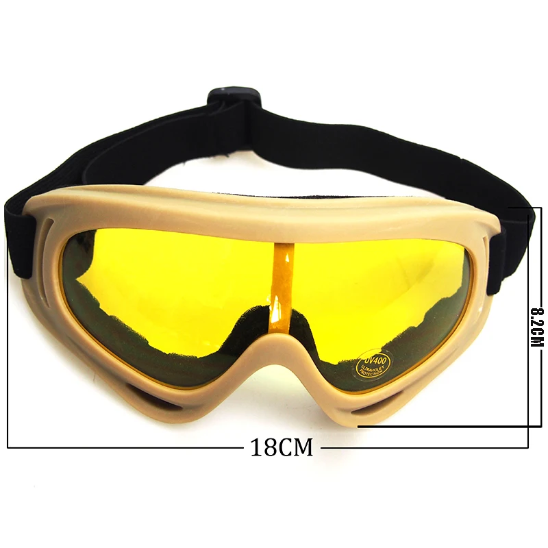 X400 High quality competitive price wind anti dust military tactical snow boarding goggles