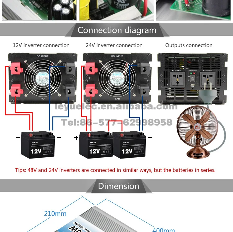 5000w power inverter 12v 24v 48v dc input ac output pure sine wave solar inverter 5000w inverter