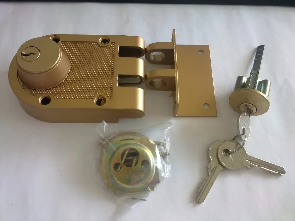 North American Jimmy Proof Keyed Double Brass Cylinder Deadbolt Lock