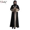 2019 New model women Islamic clothing Muslim cardigan gown caftan dubai embroidered irons long lace open abaya dress