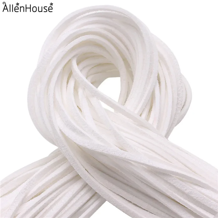 3mm Jewelry Making Supplies Stringing Materials snow white Faux Suede Cord,20 yard/spool