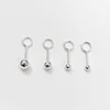 Plain Silver Ball Pure 990 Solid Sterling Silver stud earrings