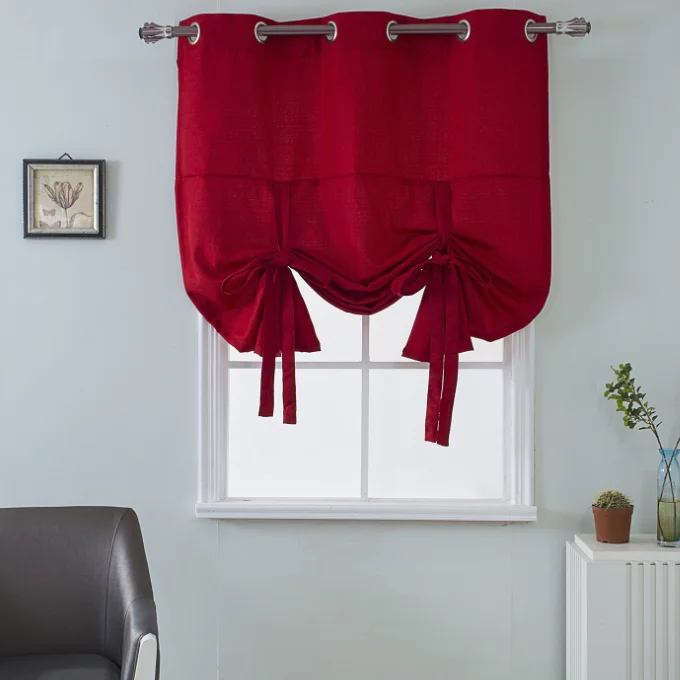 rideau rouge pour cuisine