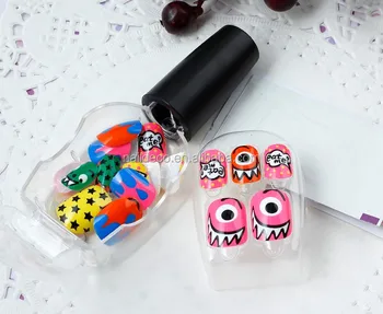 Press On Finger False Nails Cartoon Design Sticker Adhesive Tab Tips Press On Finger False Nails Cartoon Design Sticker Adhesive Tab Tips