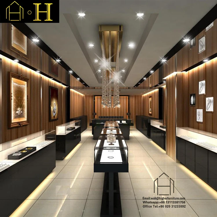 Customized Mall Led Light Store Silver Jewelry Kiosk Design Jewelry