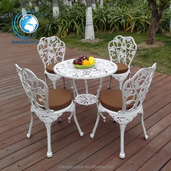 2018 Fashion Durable Outdoor Garden White Patio Cast Iron Bistro Durable Outdoor Garden White Patio