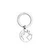 Yiwu Latest Design New Fashion Alloy Gold Plated Hollow World Map Keychain